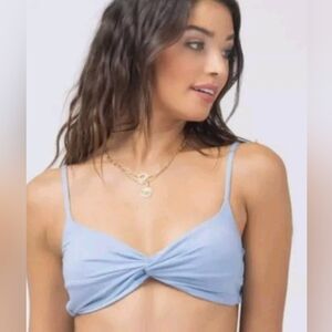 L*space Shimmer Ringo Top in Pale Blue, size mall